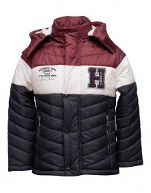 Boys Jacket Wine Sporty Quilted